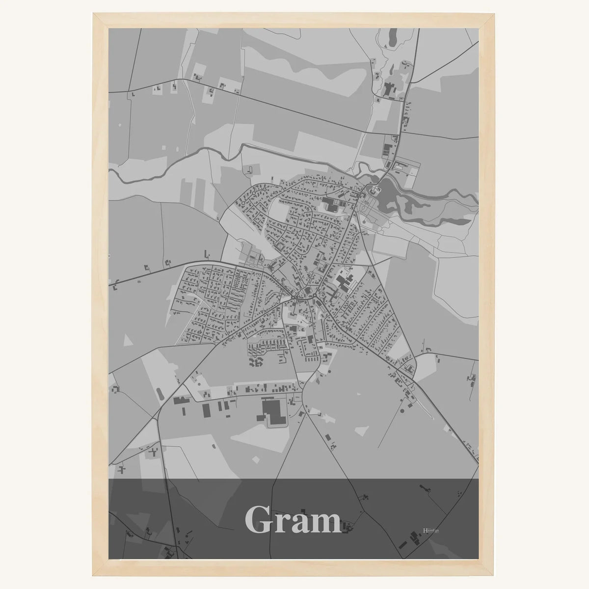 Gram plakat – Firkantet 2026 – Lys pastel grå
