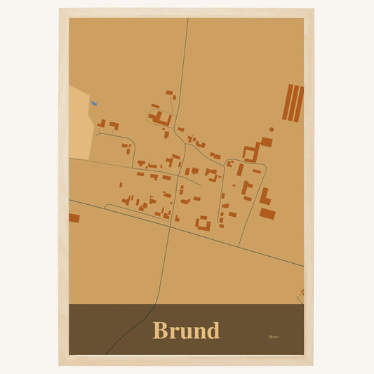Brund plakat – Firkantet 2026 – Lys pastel brun
