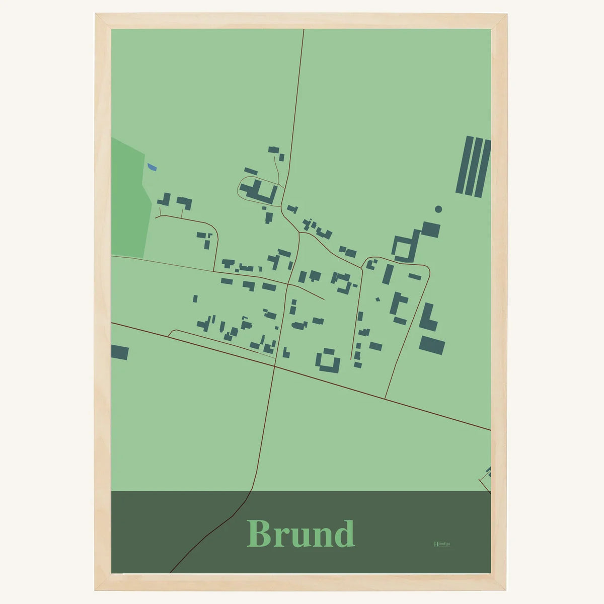 Brund plakat – Firkantet 2026 – Lys pastel grøn