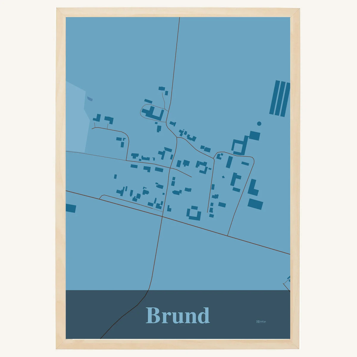 Brund plakat – Firkantet 2026 – Lys pastel blå