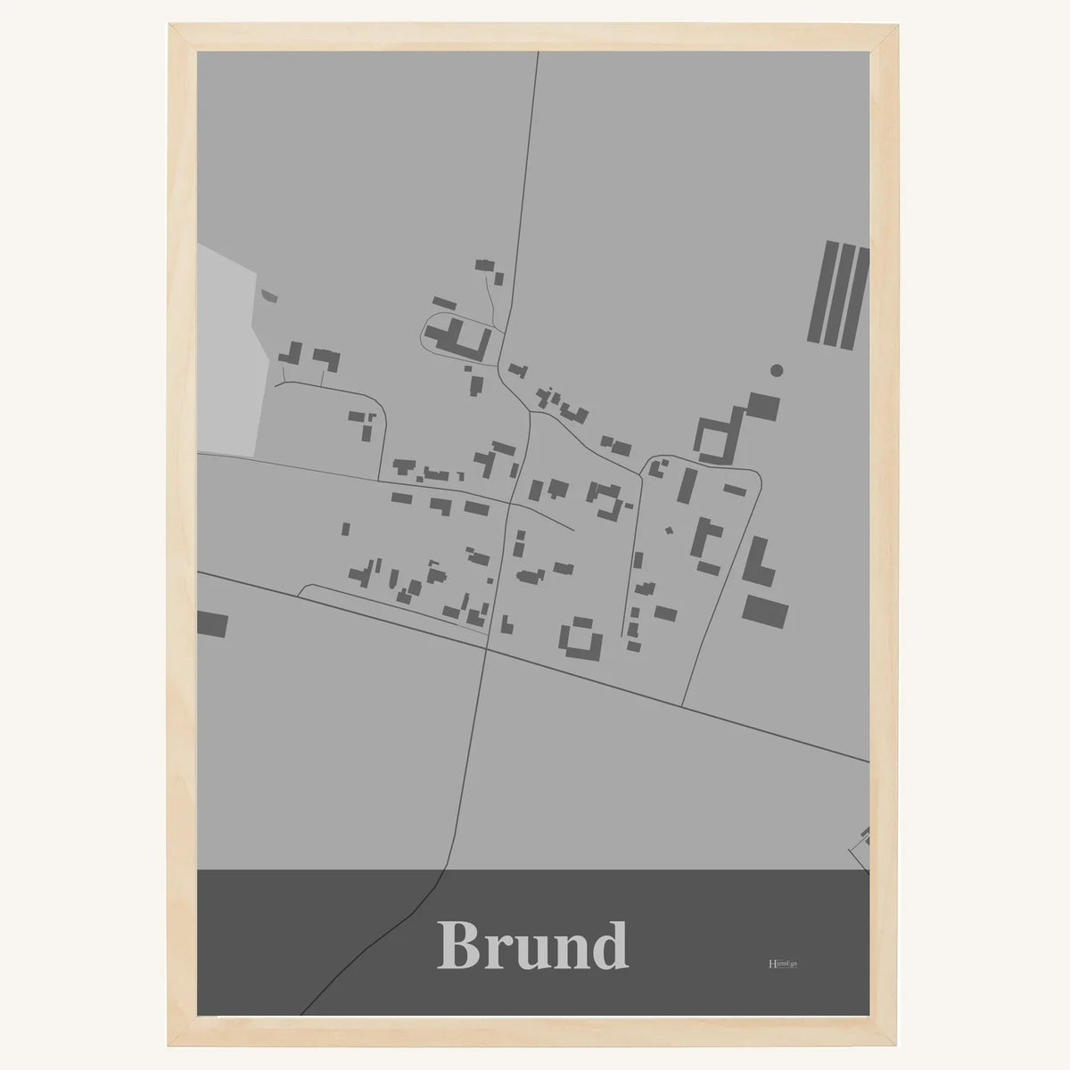 Brund plakat – Firkantet 2026 – Lys pastel grå