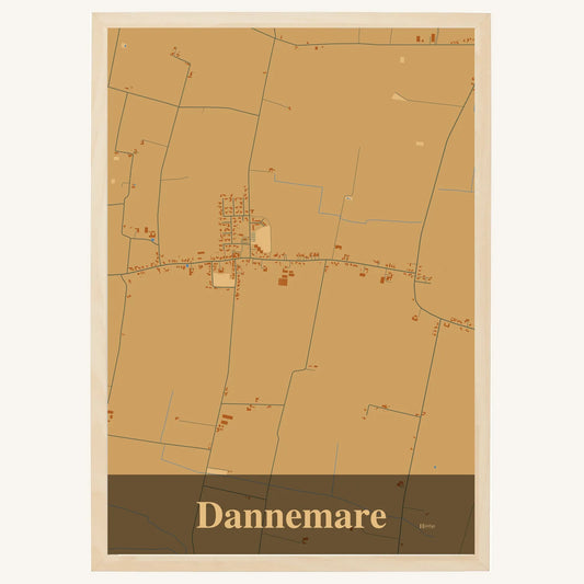 Dannemare plakat – Firkantet 2026 – Lys pastel brun