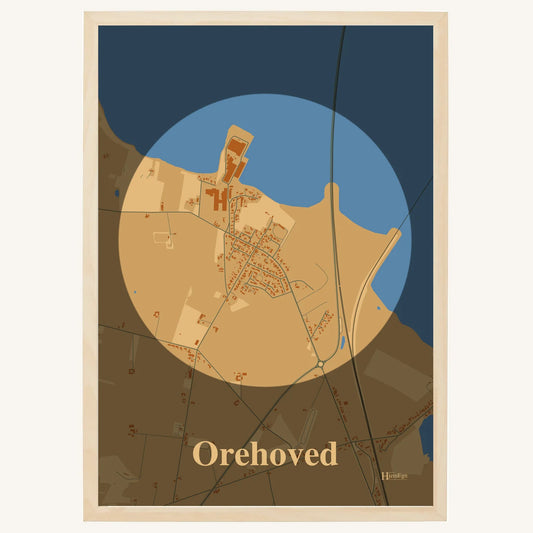 Orehoved Plakat – Lys pastel brun