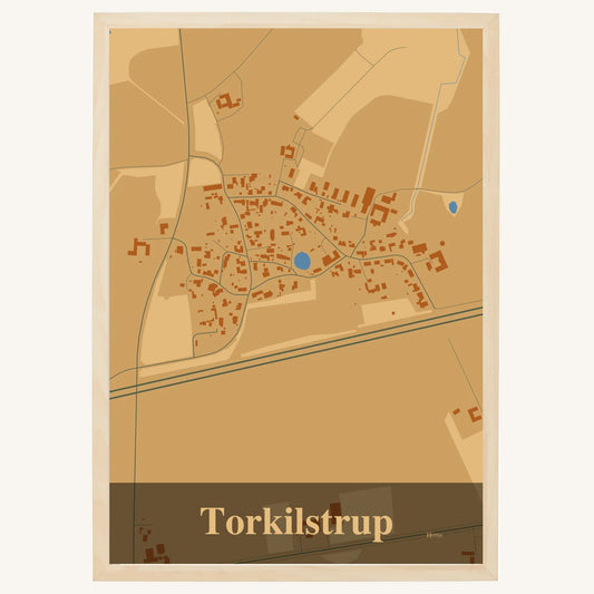 Torkilstrup plakat – Firkantet 2026 – Lys pastel brun