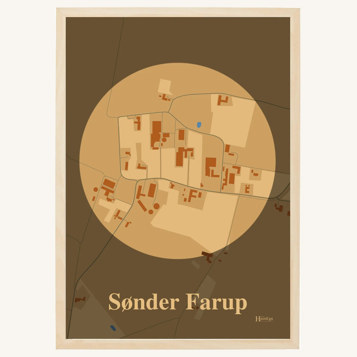 Sønder Farup plakat – Centrum 2026 – Lys pastel brun