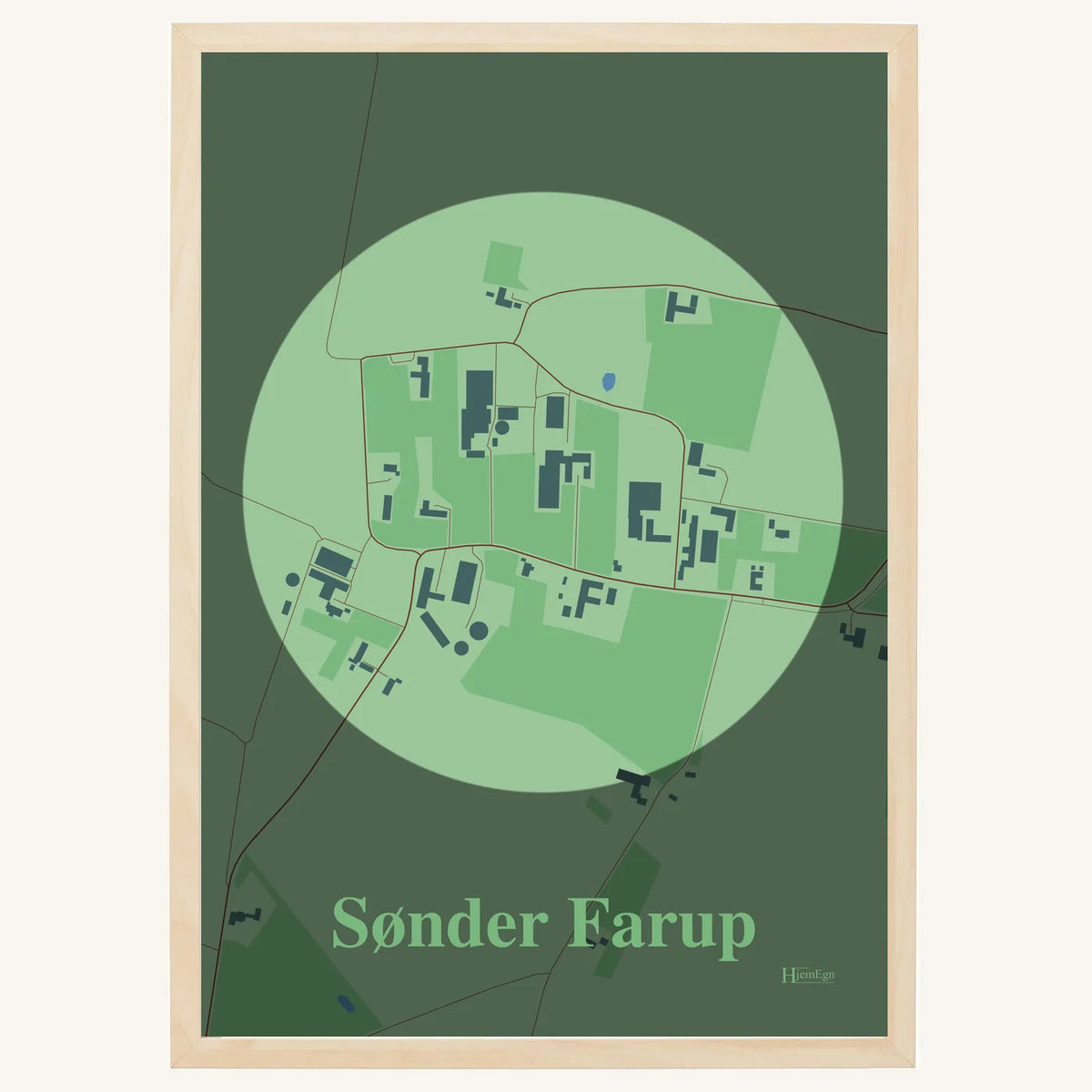 Sønder Farup plakat – Centrum 2026 – Lys pastel grøn