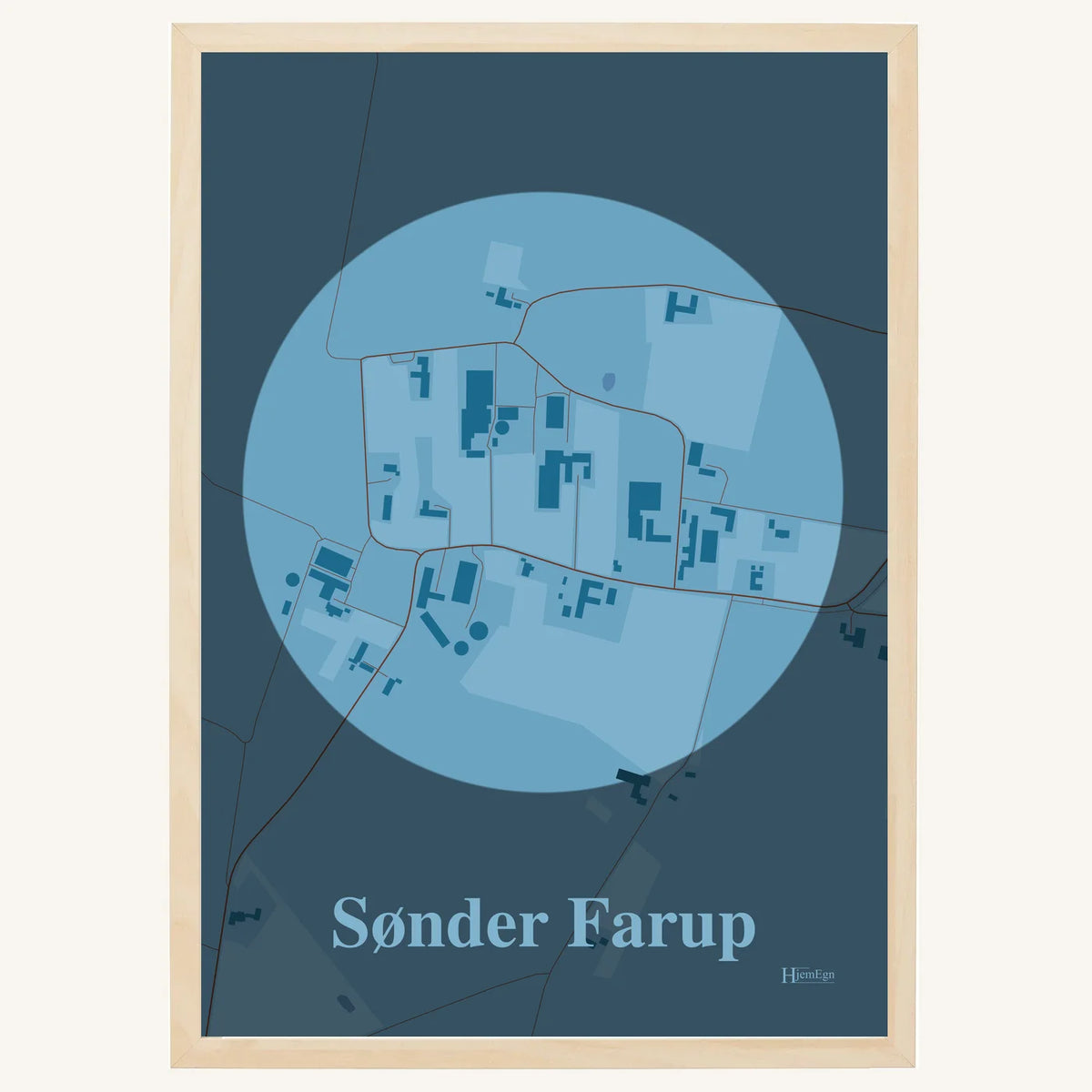 Sønder Farup plakat – Centrum 2026 – Lys pastel blå