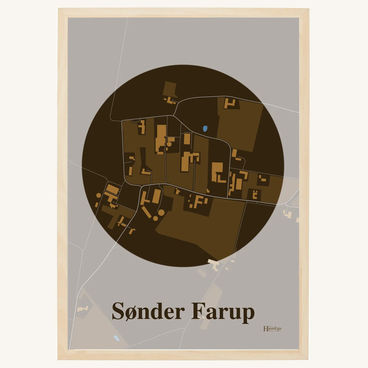 Sønder Farup plakat – Centrum 2026 – Mørk brun