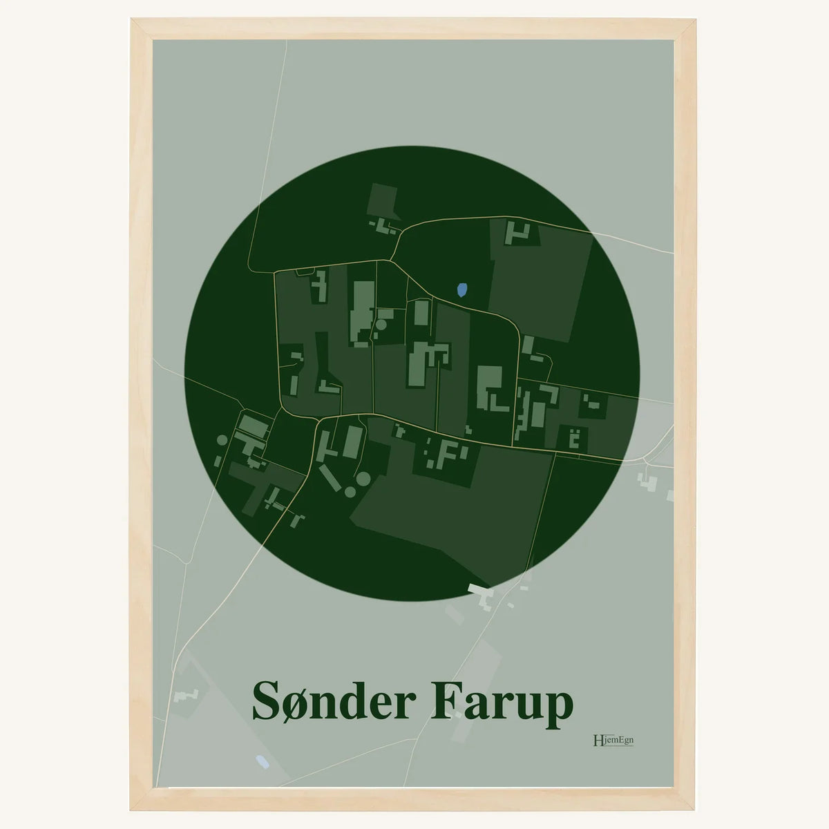 Sønder Farup plakat – Centrum 2026 – Mørk grøn