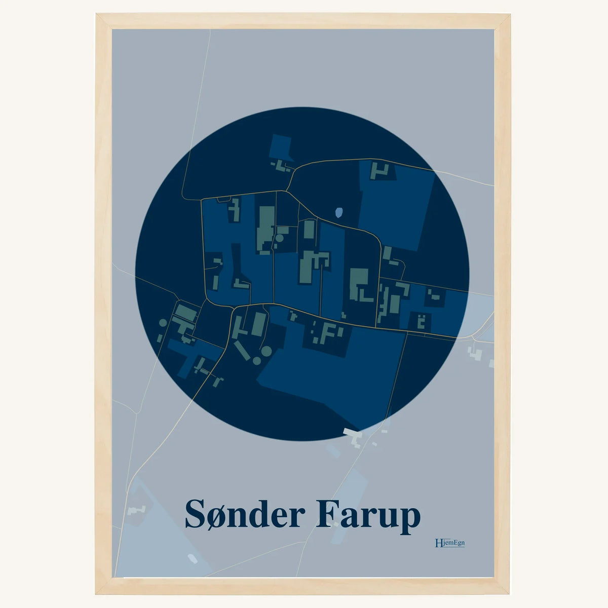 Sønder Farup plakat – Centrum 2026 – Mørk blå