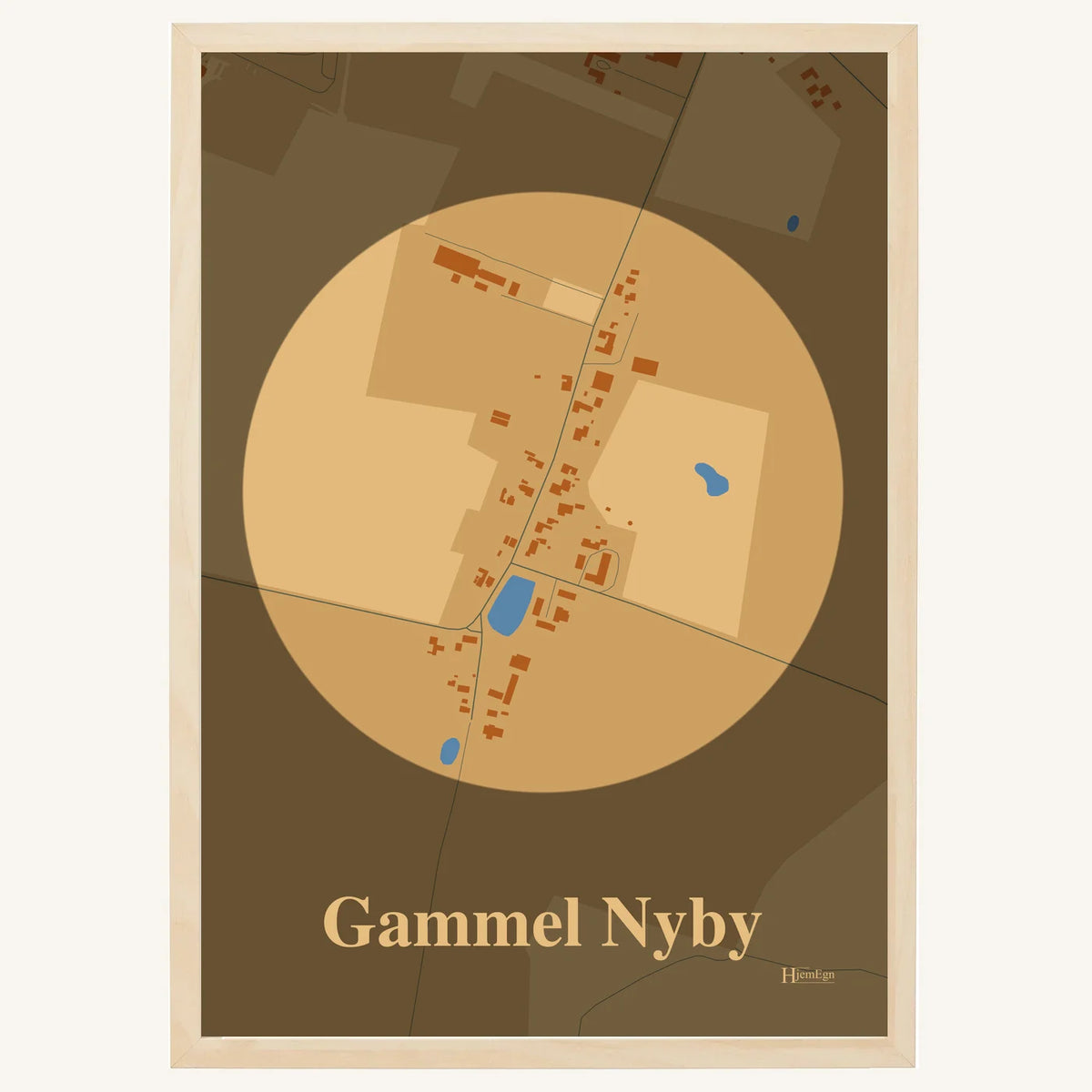 Gammel Nyby plakat – Centrum 2026 – Lys pastel brun