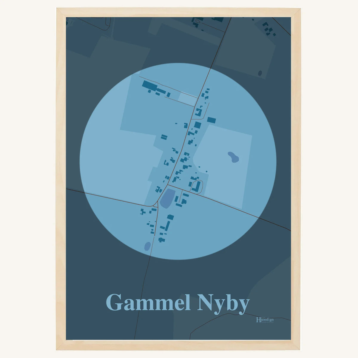 Gammel Nyby plakat – Centrum 2026 – Lys pastel blå