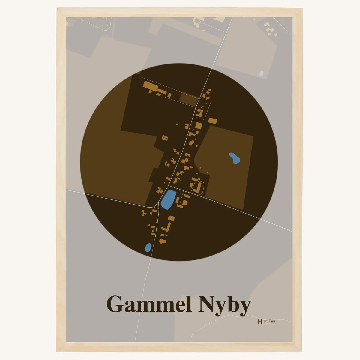 Gammel Nyby plakat – Centrum 2026 – Mørk brun