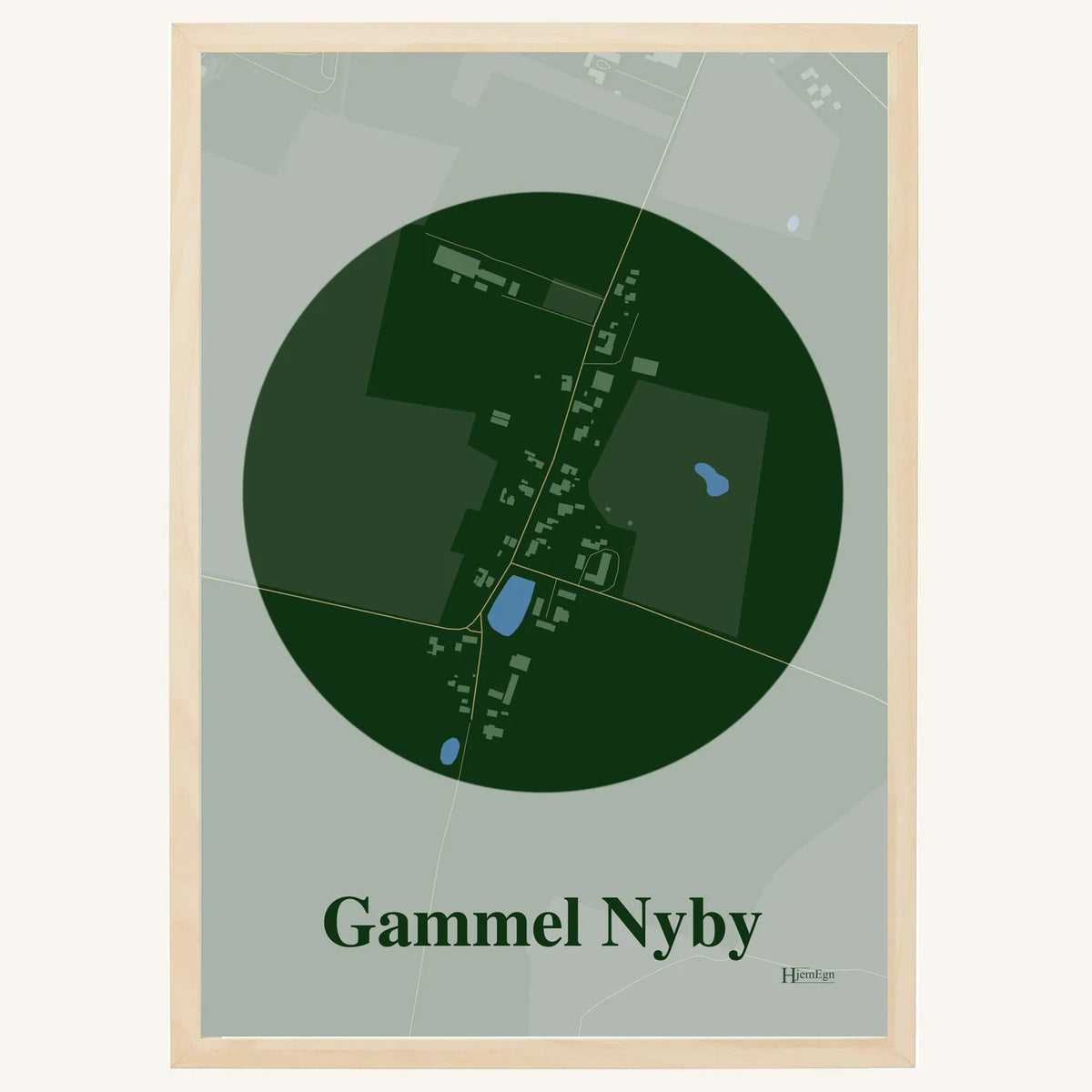 Gammel Nyby plakat – Centrum 2026 – Mørk grøn