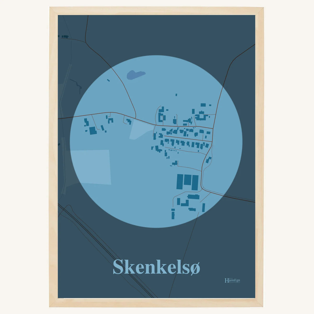 Skenkelsø plakat – Centrum 2026 – Lys pastel blå