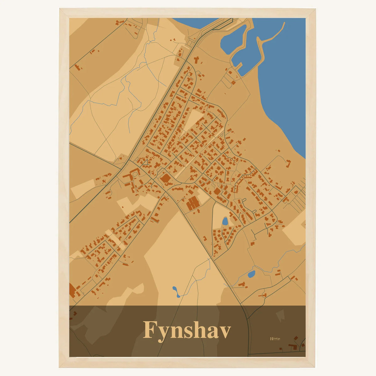Fynshav plakat – Firkantet 2026 – Lys pastel brun