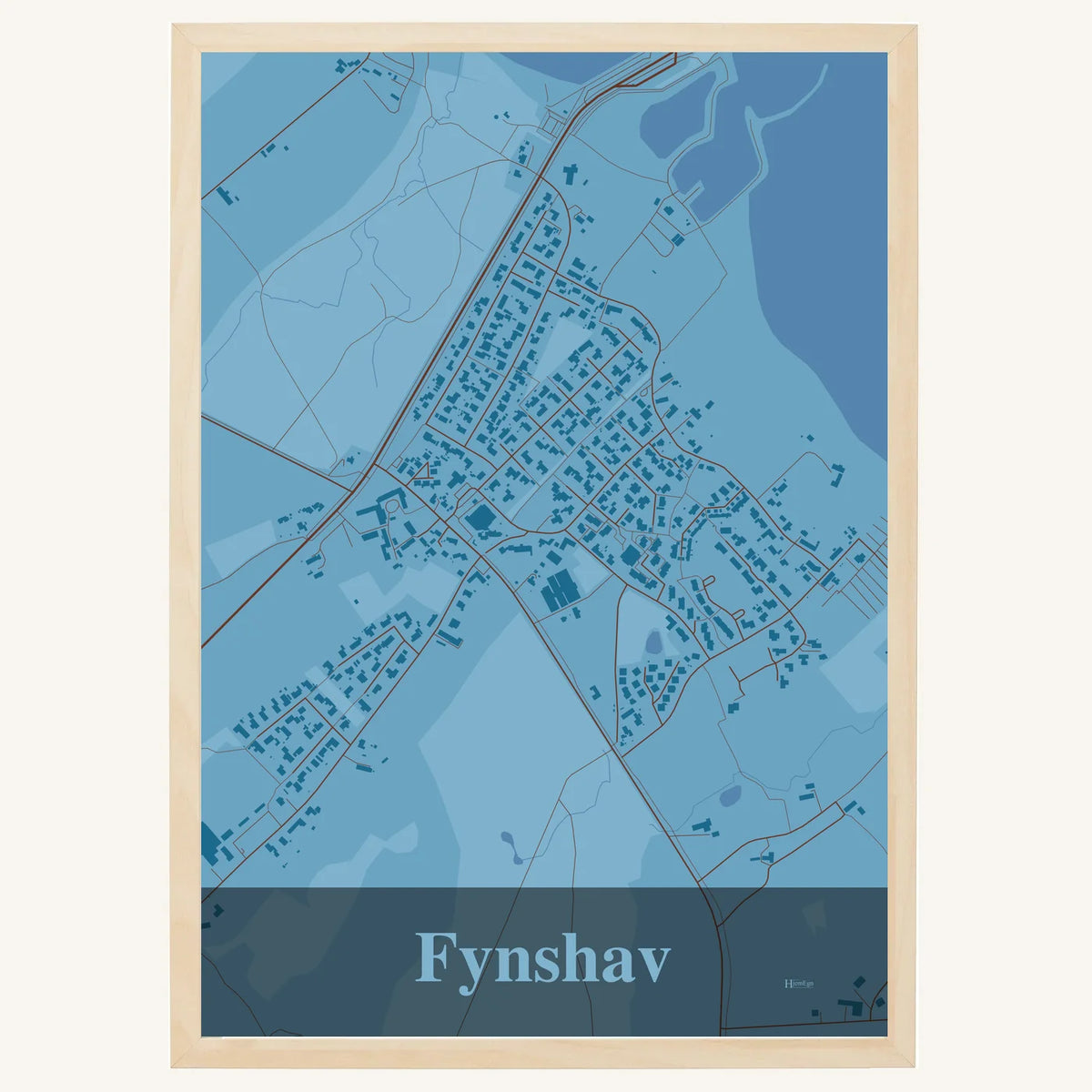 Fynshav plakat – Firkantet 2026 – Lys pastel blå