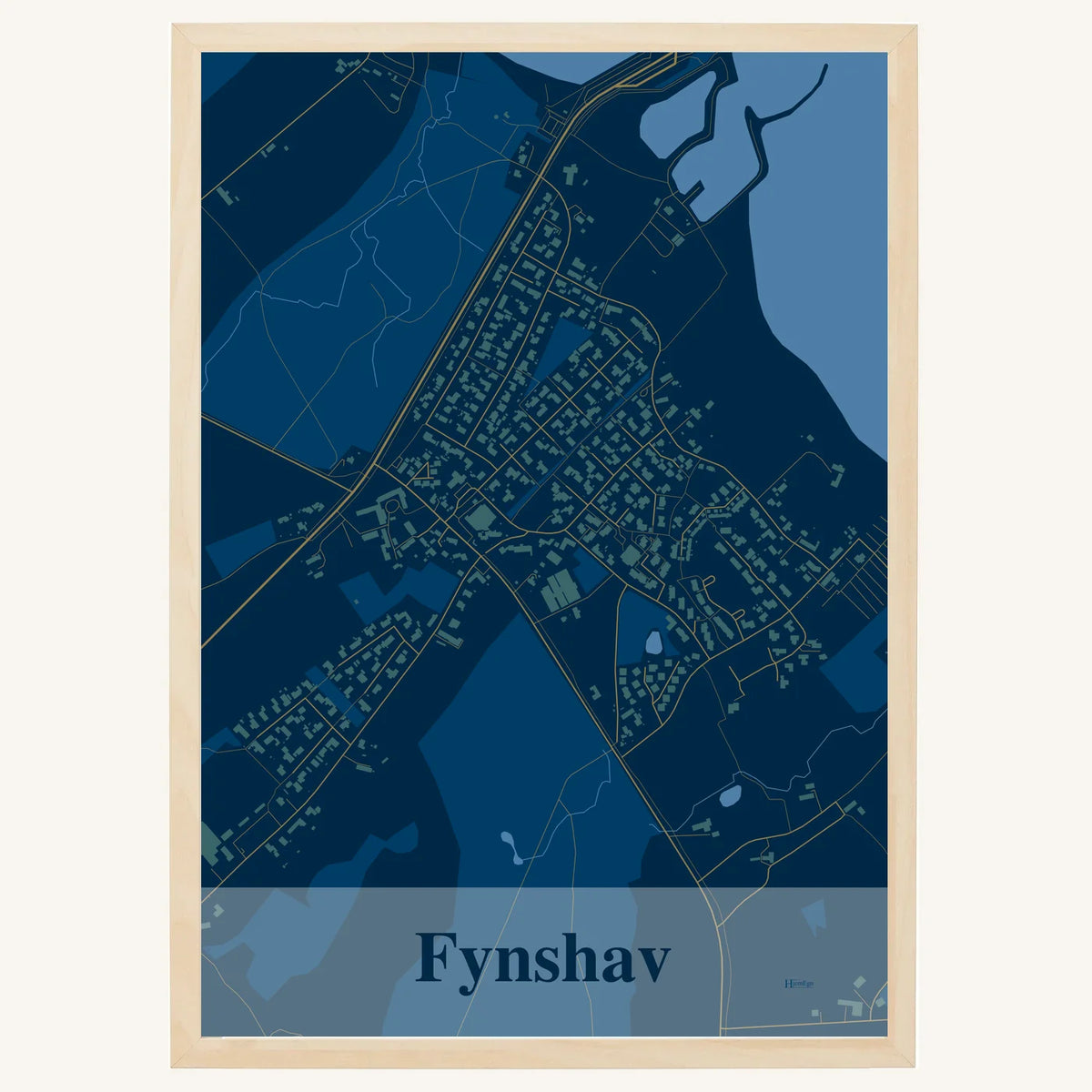 Fynshav plakat – Firkantet 2026 – Mørk blå