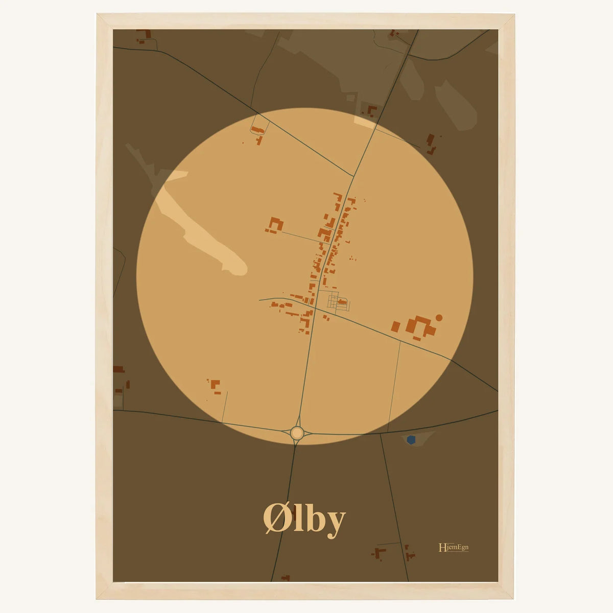 Ølby plakat – Centrum 2026 – Lys pastel brun