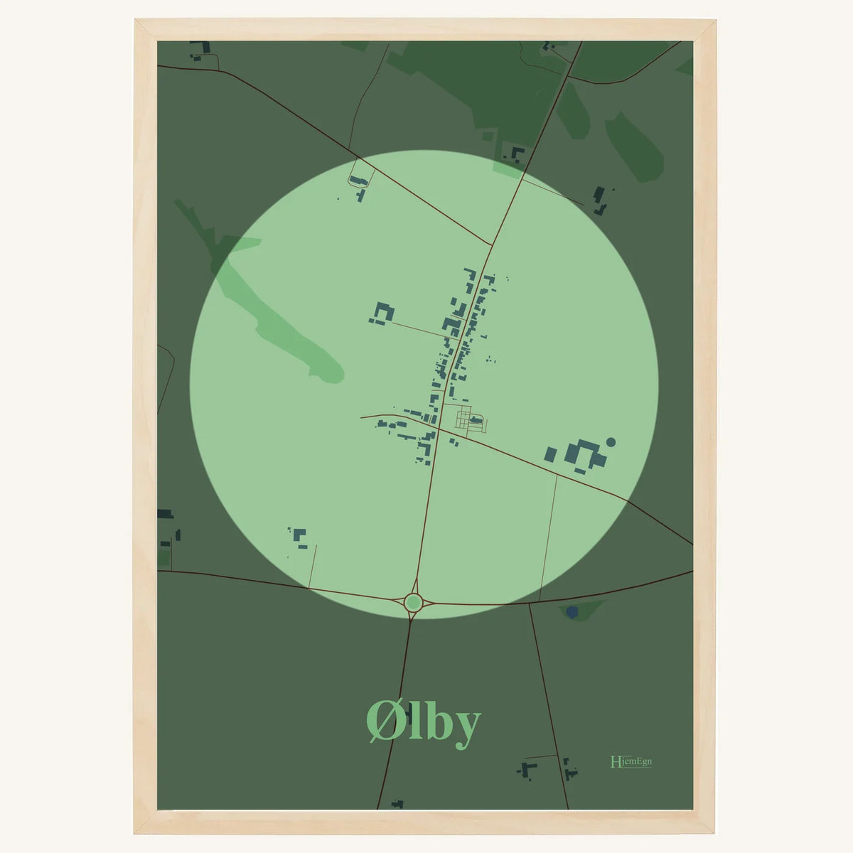 Ølby plakat – Centrum 2026 – Lys pastel grøn