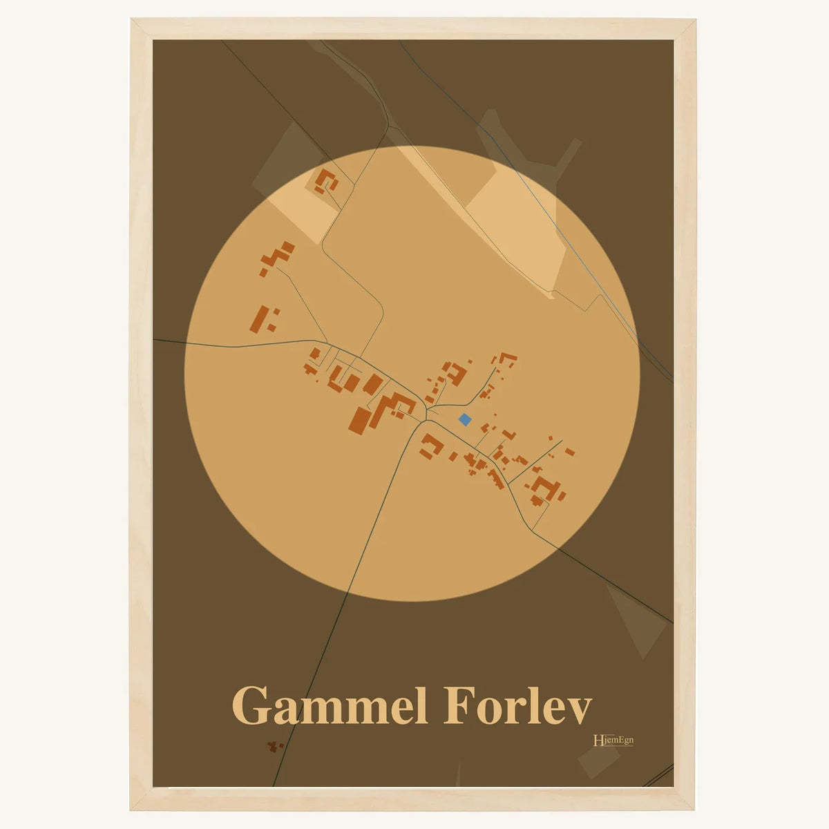 Gammel Forlev plakat – Centrum 2026 – Lys pastel brun