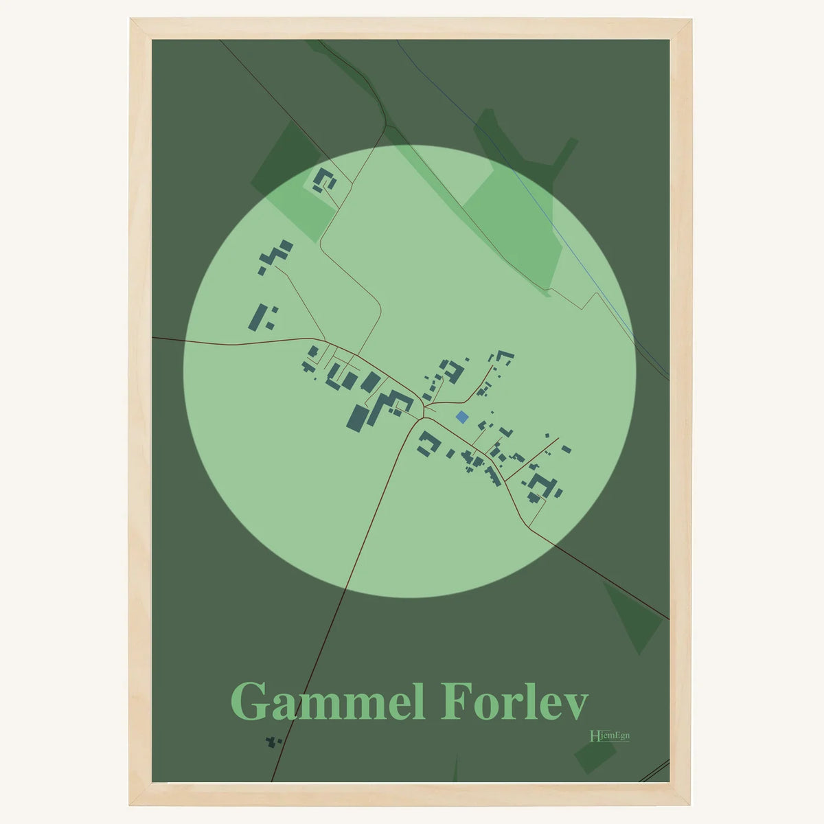 Gammel Forlev plakat – Centrum 2026 – Lys pastel grøn