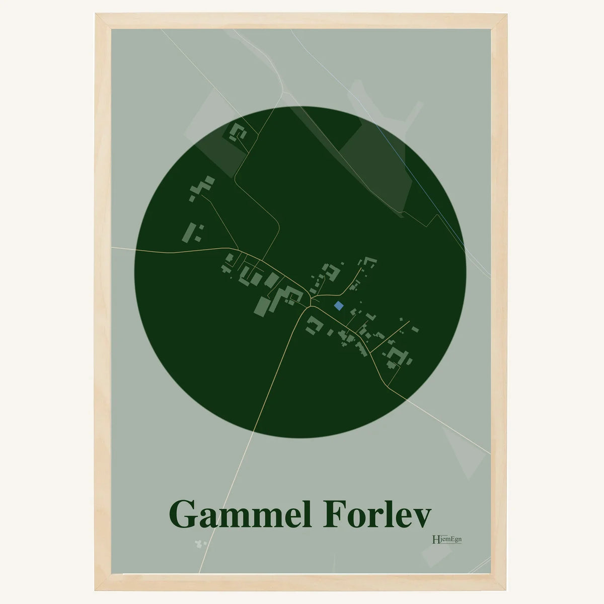 Gammel Forlev plakat – Centrum 2026 – Mørk grøn