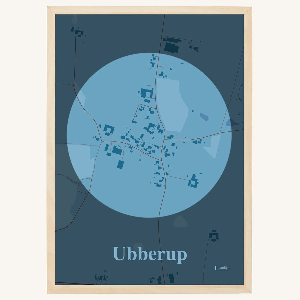 Ubberup plakat – Centrum 2026 – Lys pastel blå