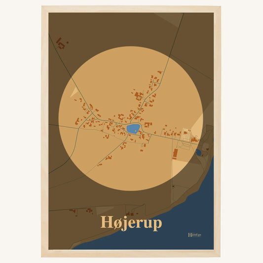 Højerup plakat – Centrum 2026 – Lys pastel brun
