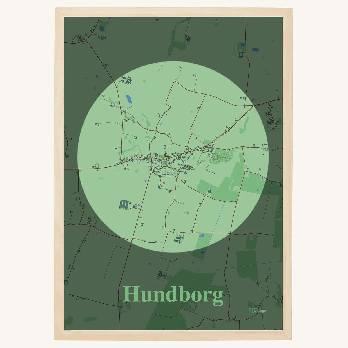 Hundborg plakat – Centrum 2026 – Lys pastel grøn