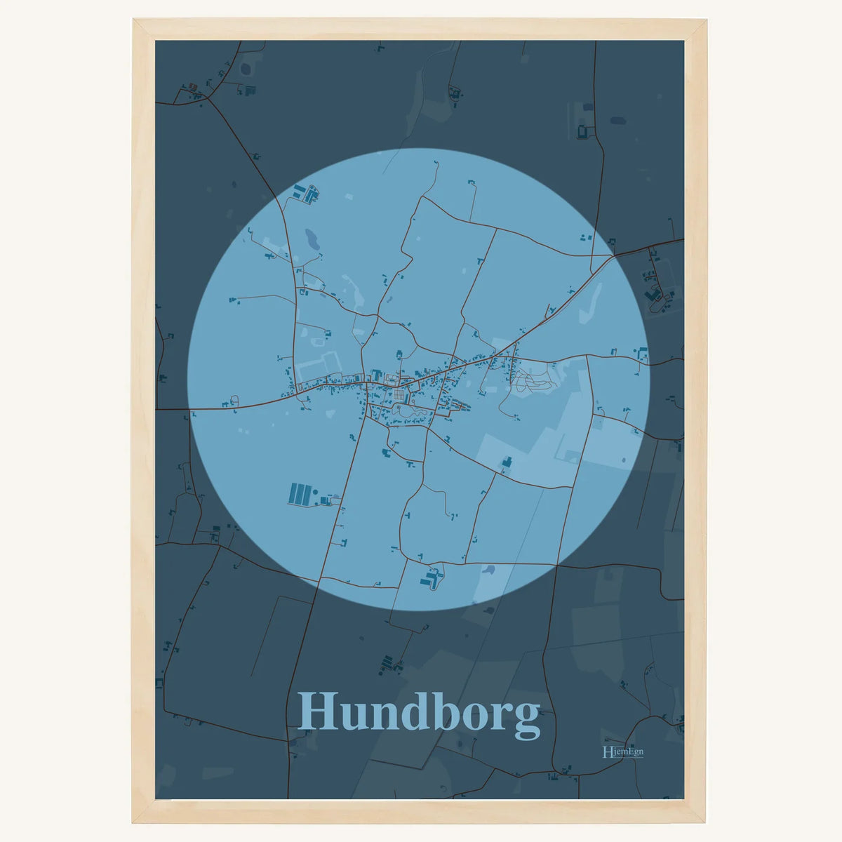 Hundborg plakat – Centrum 2026 – Lys pastel blå