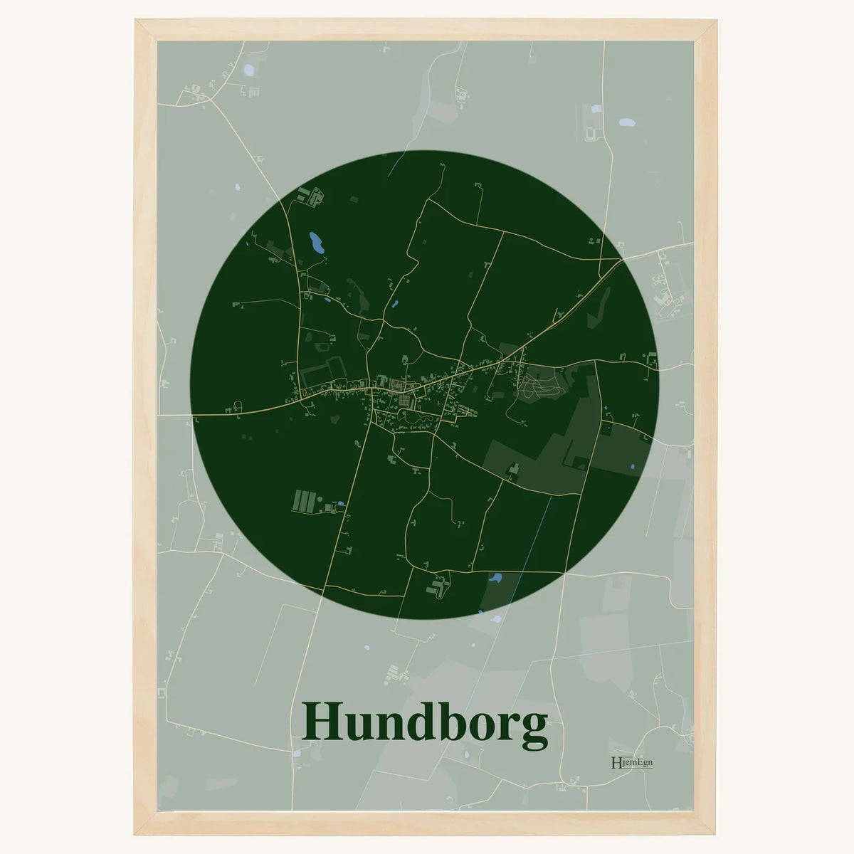 Hundborg plakat – Centrum 2026 – Mørk grøn