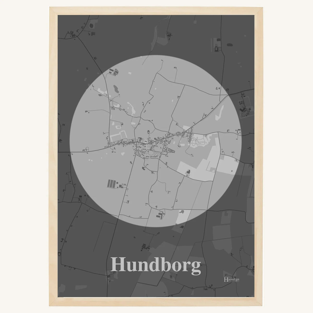 Hundborg plakat – Centrum 2026 – Lys pastel grå