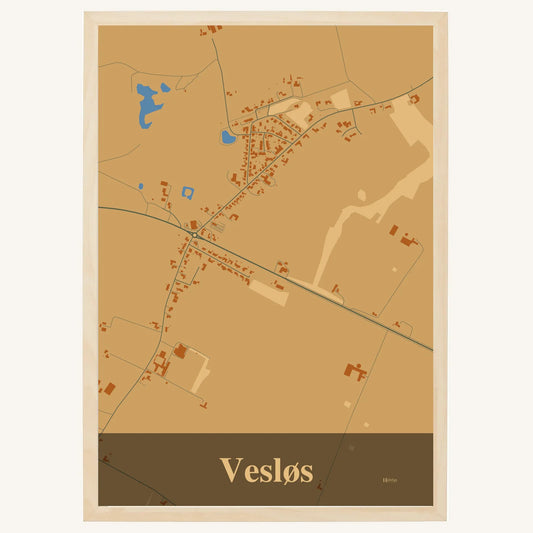 Vesløs plakat – Firkantet 2026 – Lys pastel brun
