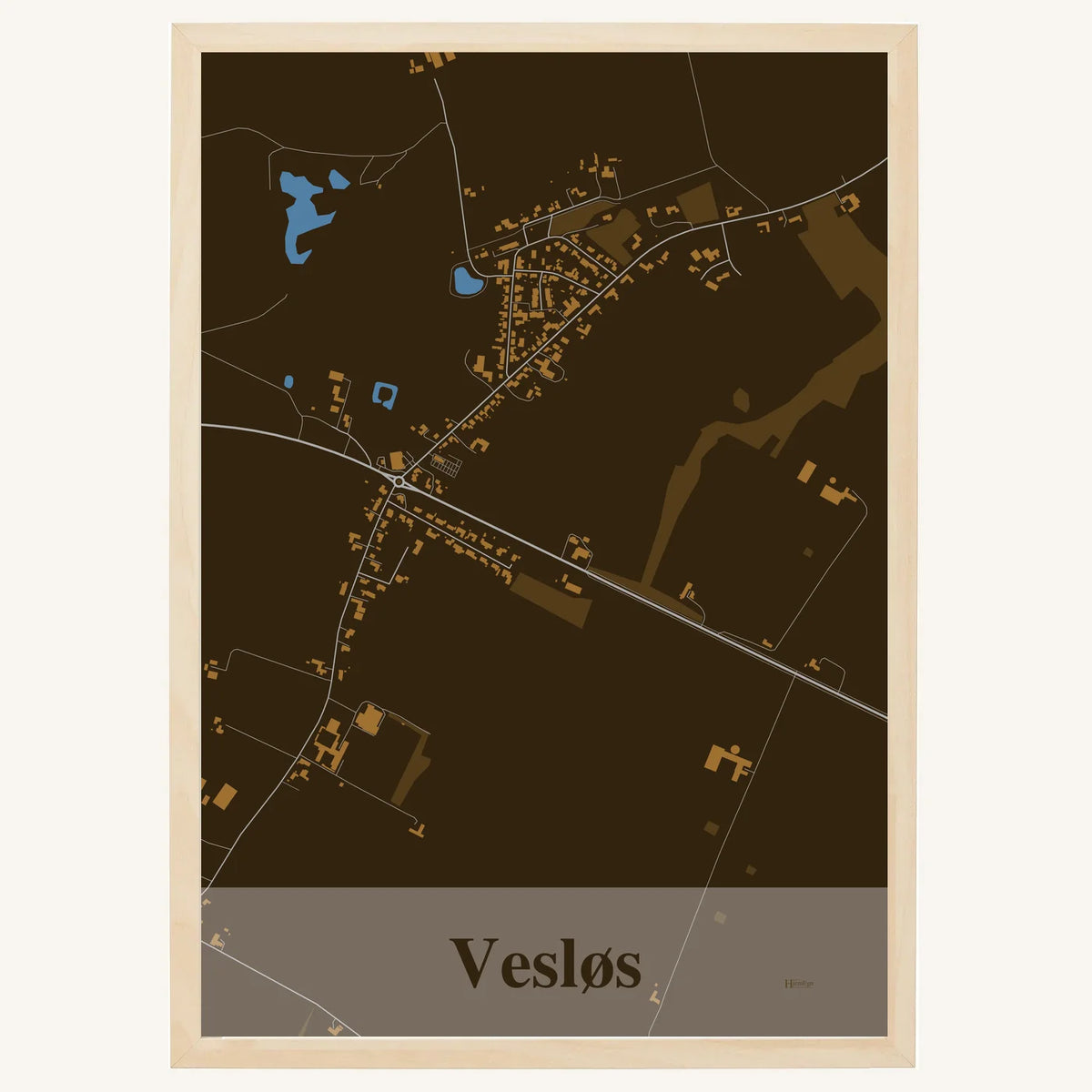 Vesløs plakat – Firkantet 2026 – Mørk brun