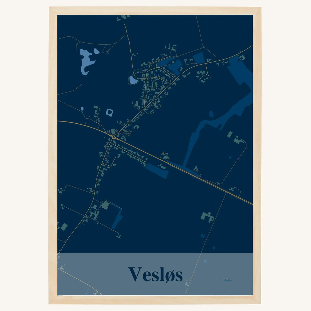 Vesløs plakat – Firkantet 2026 – Mørk blå