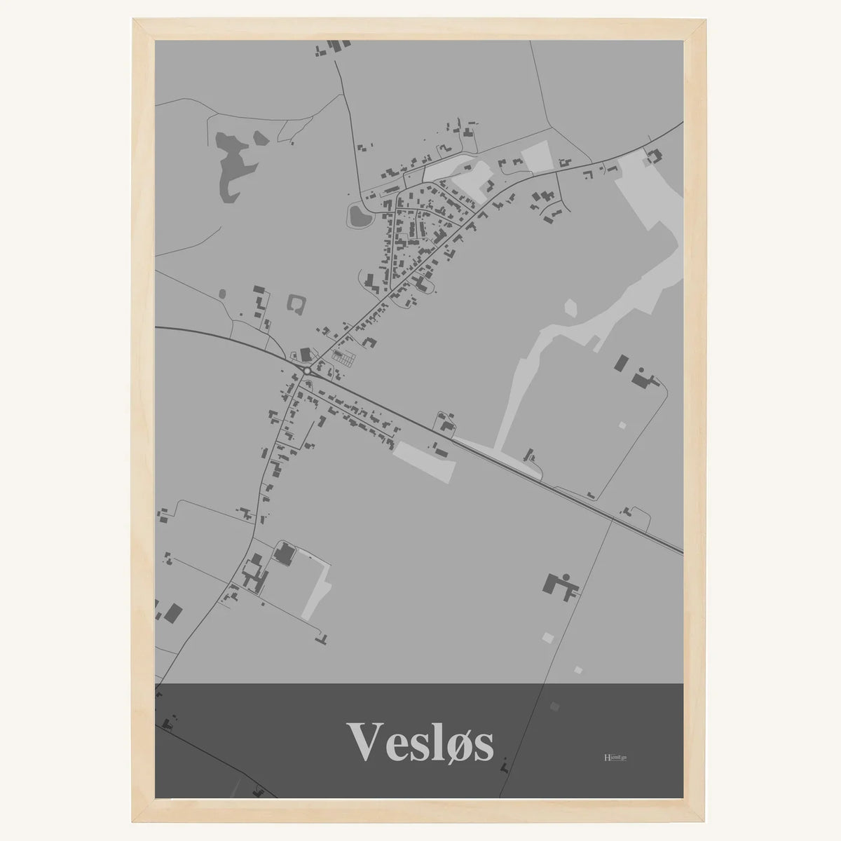 Vesløs plakat – Firkantet 2026 – Lys pastel grå