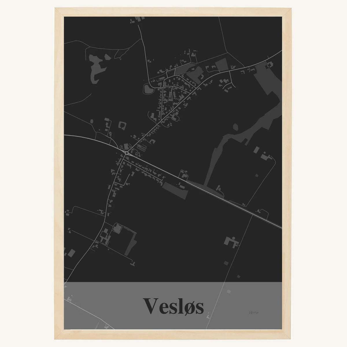 Vesløs plakat – Firkantet 2026 – Mørk grå
