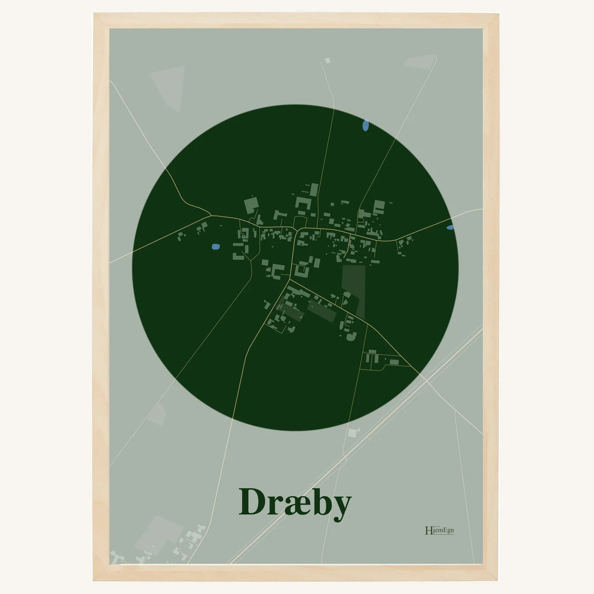 Dræby plakat – Centrum 2026 – Mørk grøn