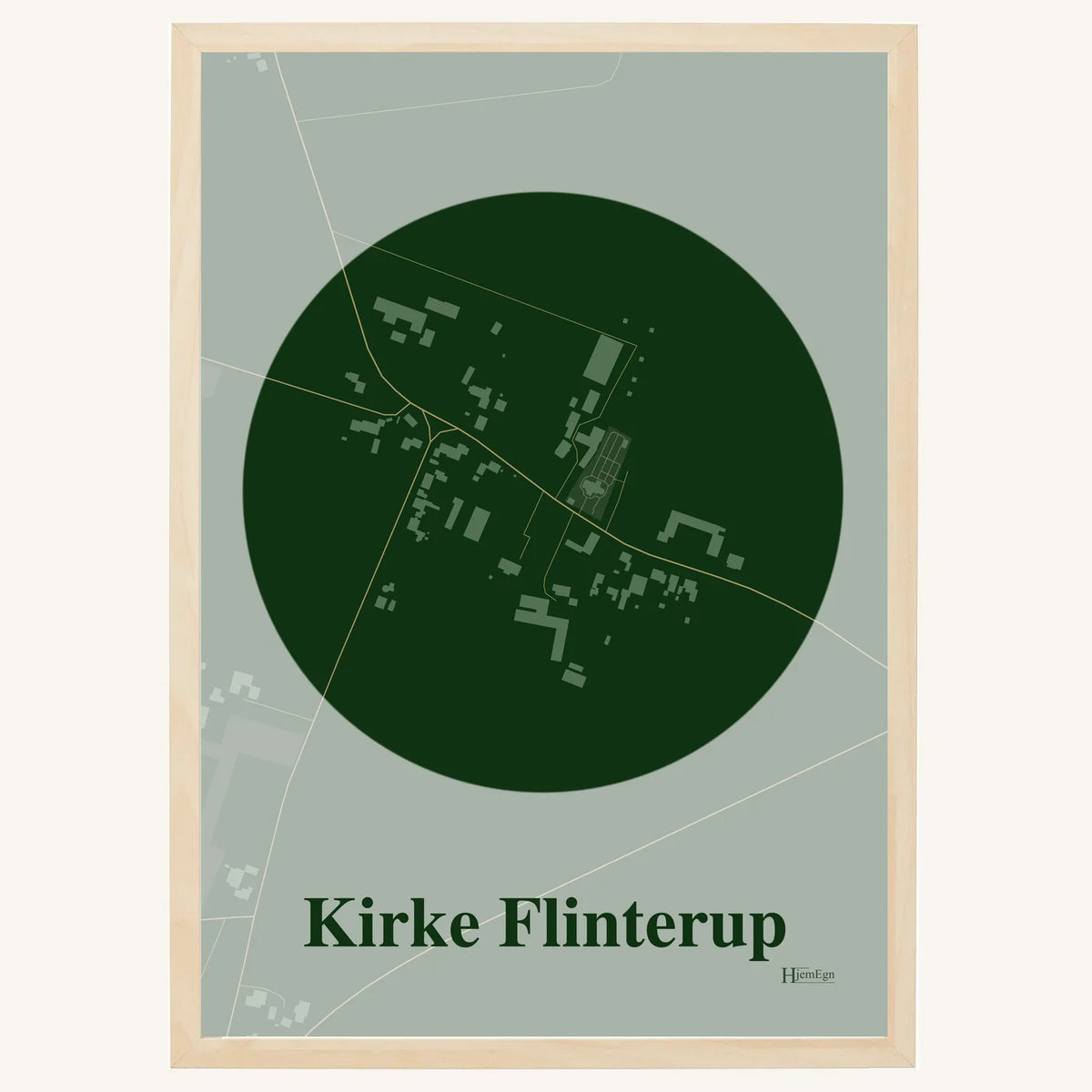Kirke Flinterup plakat – Centrum 2026 – Mørk grøn