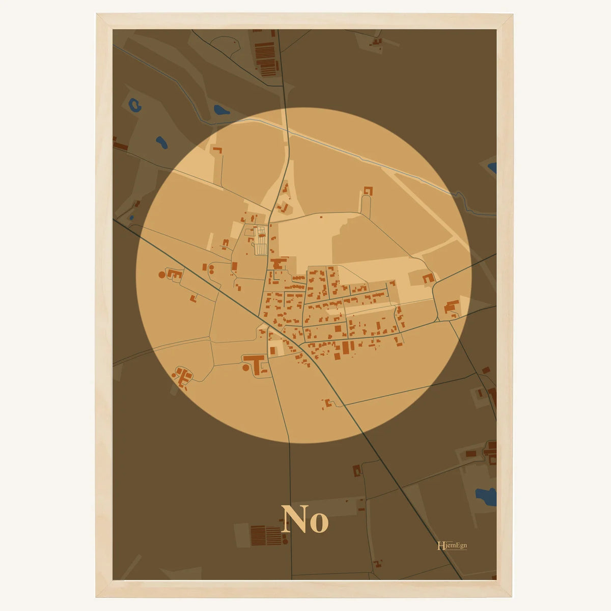 No plakat – Centrum 2026 – Lys pastel brun