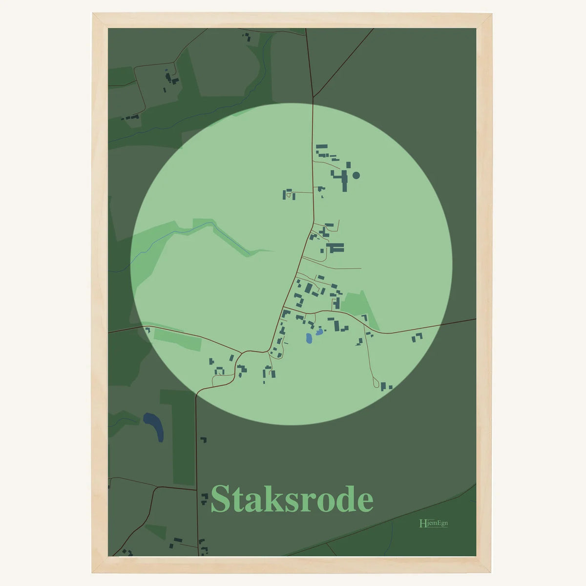 Staksrode plakat – Centrum 2026 – Lys pastel grøn