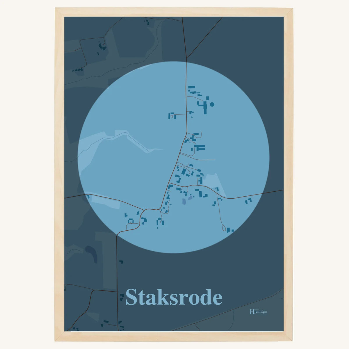 Staksrode plakat – Centrum 2026 – Lys pastel blå