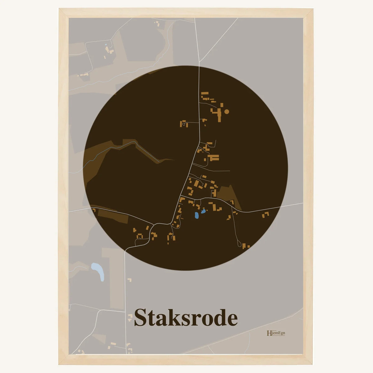 Staksrode plakat – Centrum 2026 – Mørk brun