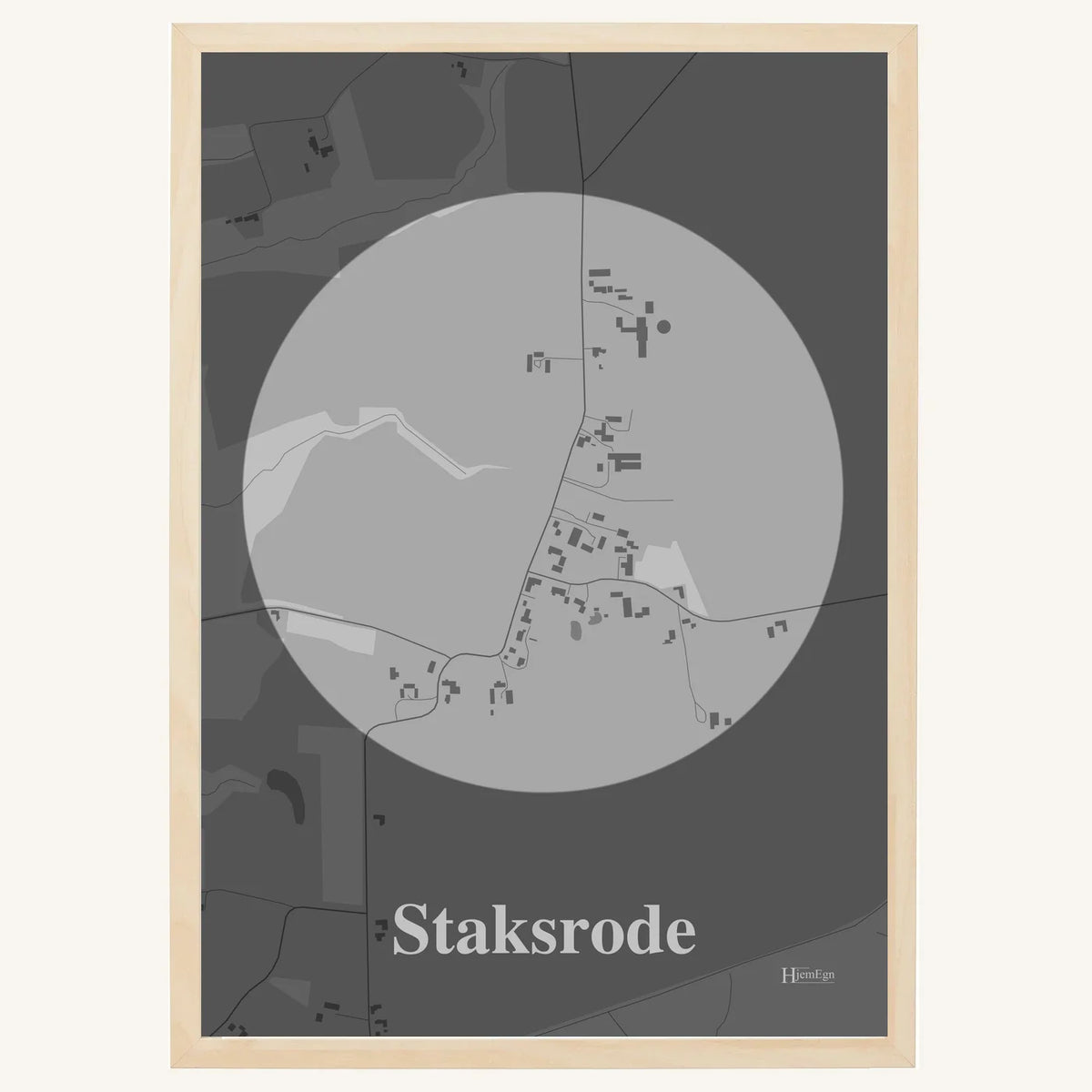 Staksrode plakat – Centrum 2026 – Lys pastel grå