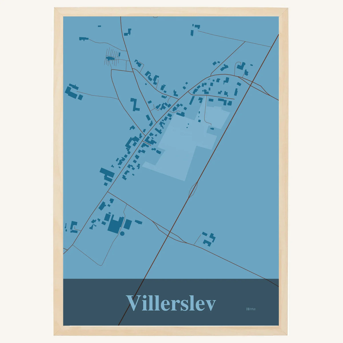 Villerslev plakat – Firkantet 2026 – Lys pastel blå