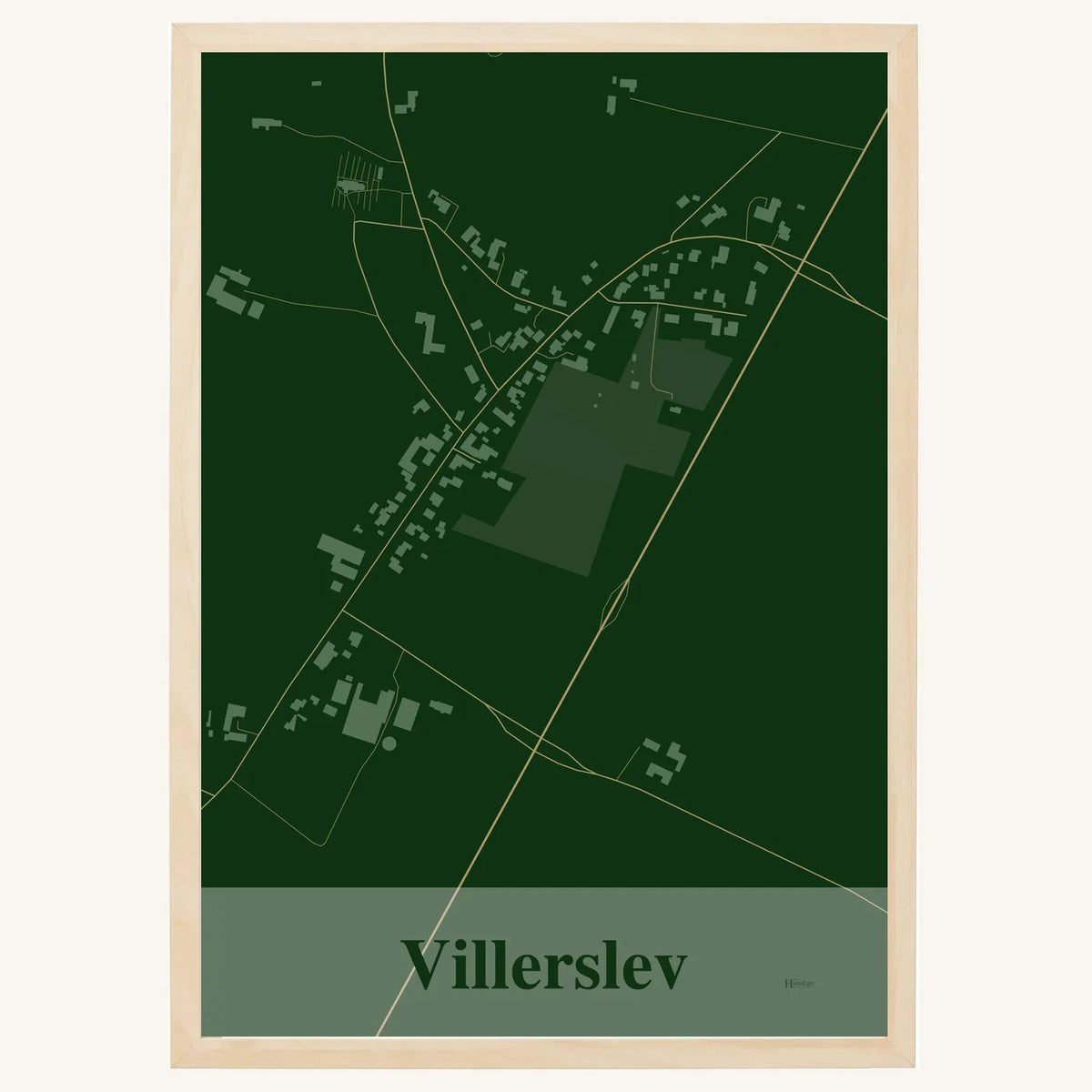 Villerslev plakat – Firkantet 2026 – Mørk grøn