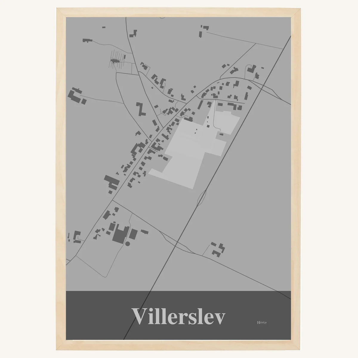 Villerslev plakat – Firkantet 2026 – Lys pastel grå