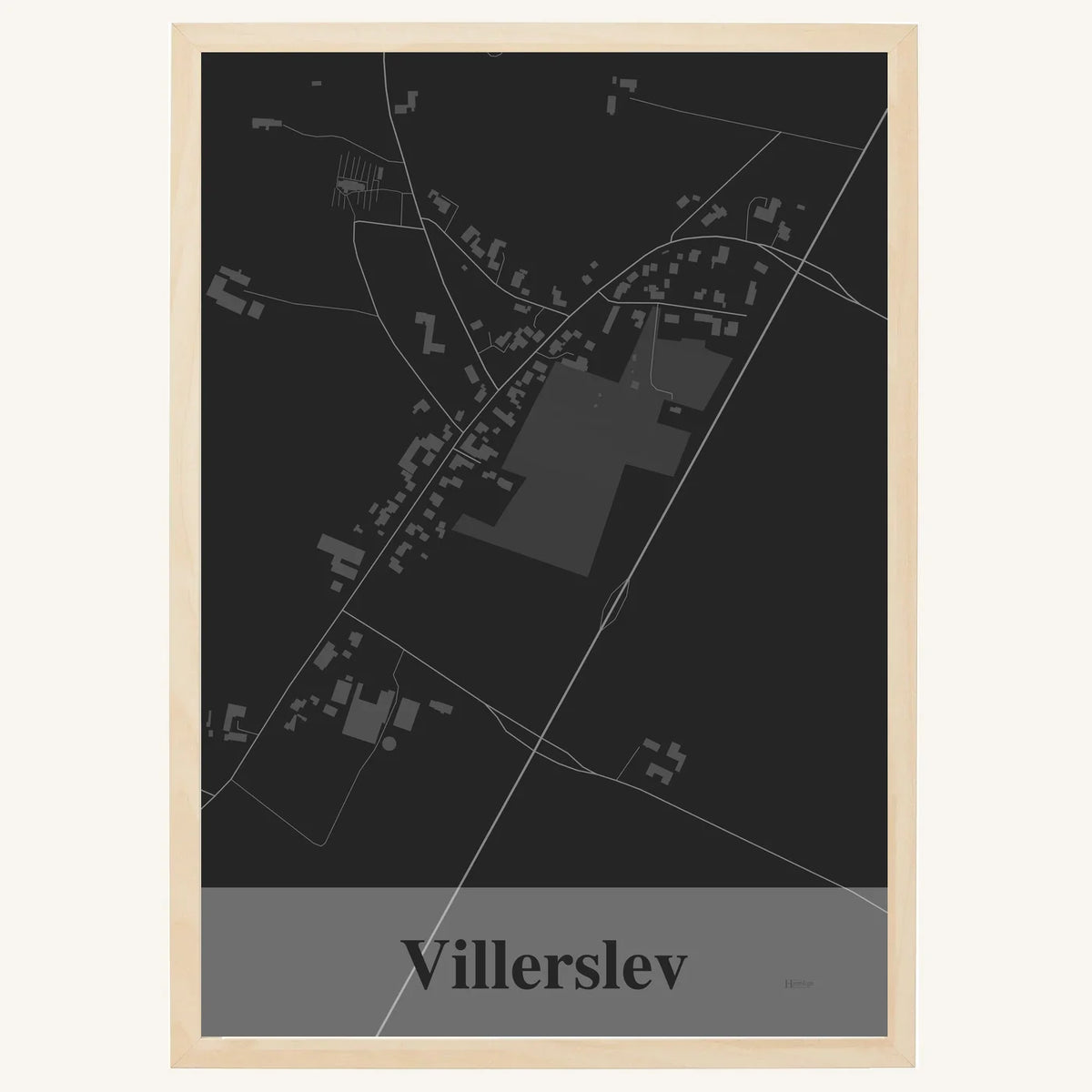 Villerslev plakat – Firkantet 2026 – Mørk grå