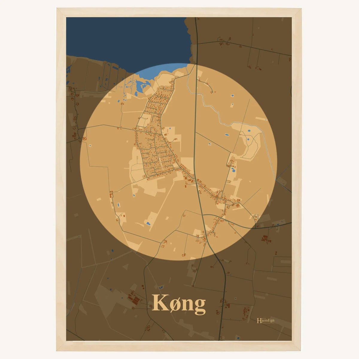 Køng plakat – Centrum 2026 – Lys pastel brun